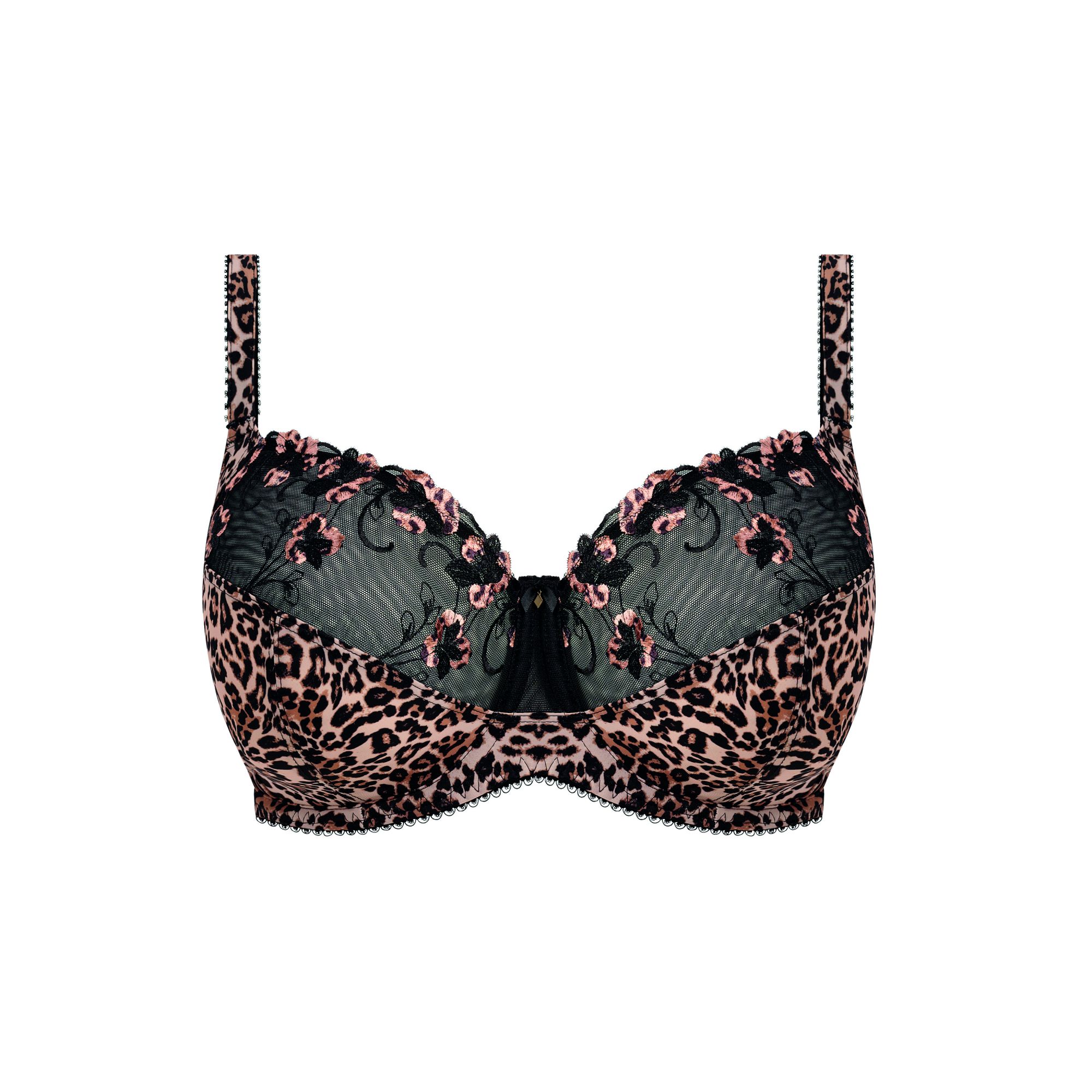 FANTASIA TALIA THREE PART SIDE SUPPORT BALCONY BRA LEOPARD